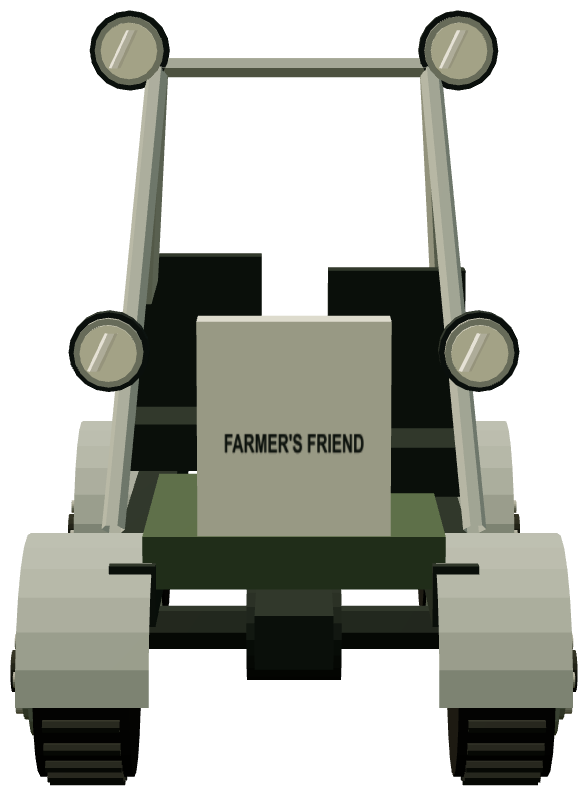 Farmer's Friend — front view, registry 3D render