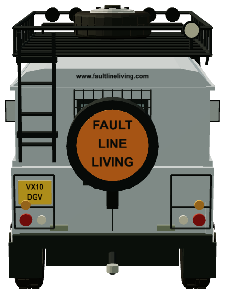Fault Line Living — Lottie — rear view, registry 3D render