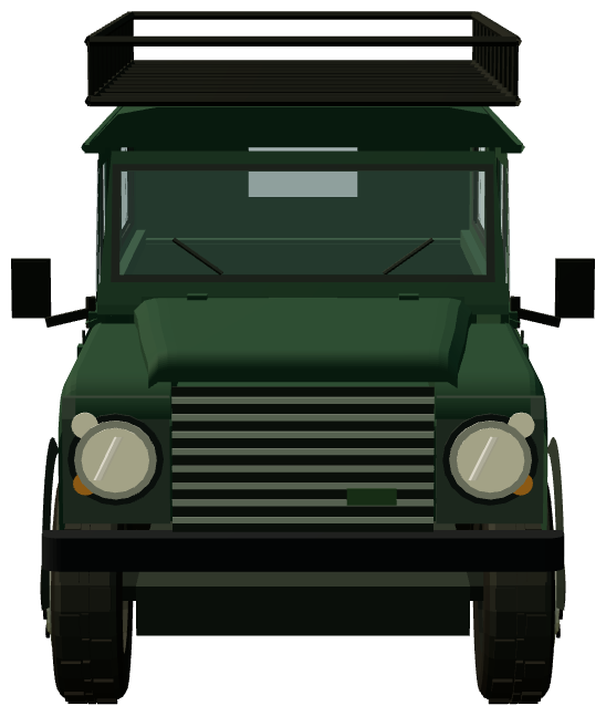 Finnish Defender 110 Station Wagon — front view, registry 3D render