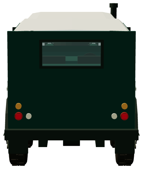 Foley Defender 6×6 — rear view, registry 3D render