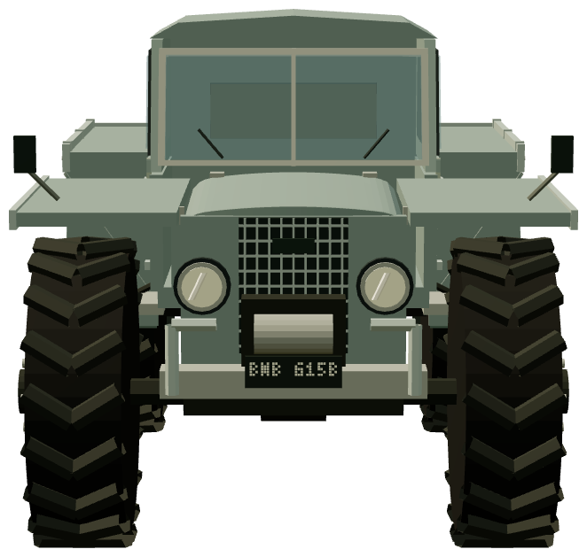 Forest Rover — front view, registry 3D render