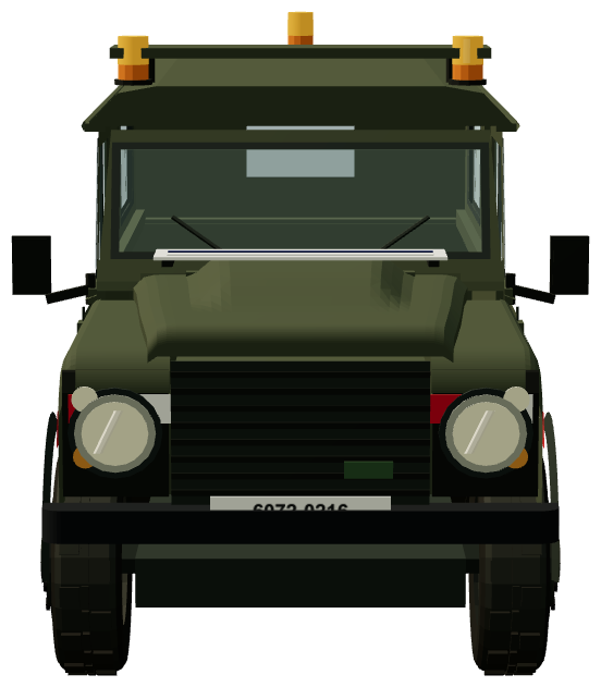 French Army 6072-series Convoy Escort Defender 110 — front view, registry 3D render