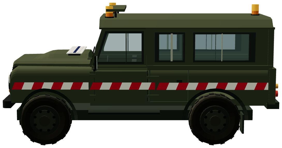 French Army 6072-series Convoy Escort Defender 110 — side view, registry 3D render