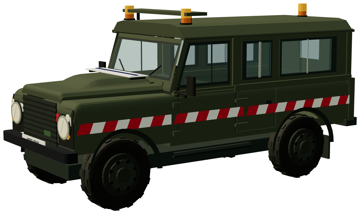 French Army 6072-series Convoy Escort Defender 110 — three-quarter view, registry 3D render