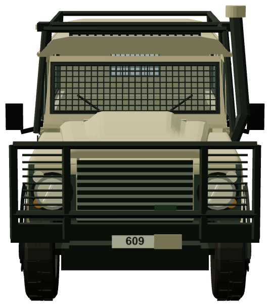 French SF Durisotti Defender 110 — front view, registry 3D render