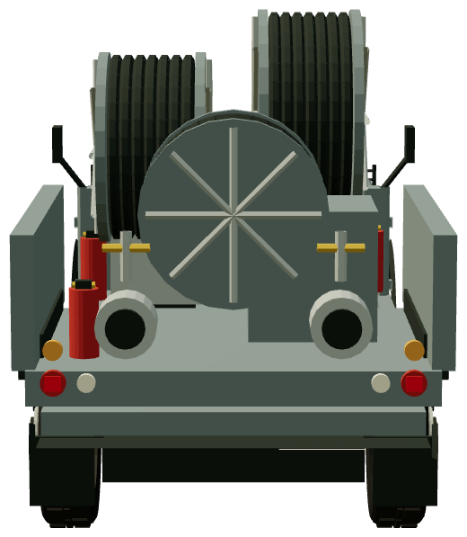 French VTA Helicopter Refueller — rear view, registry 3D render