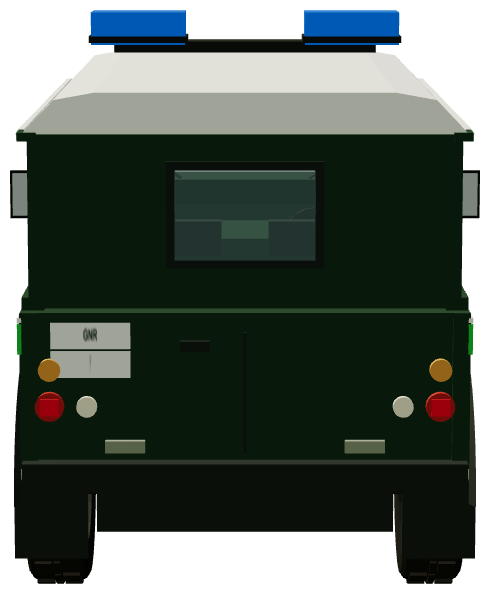 GNR Defender 110 Patrulha — rear view, registry 3D render