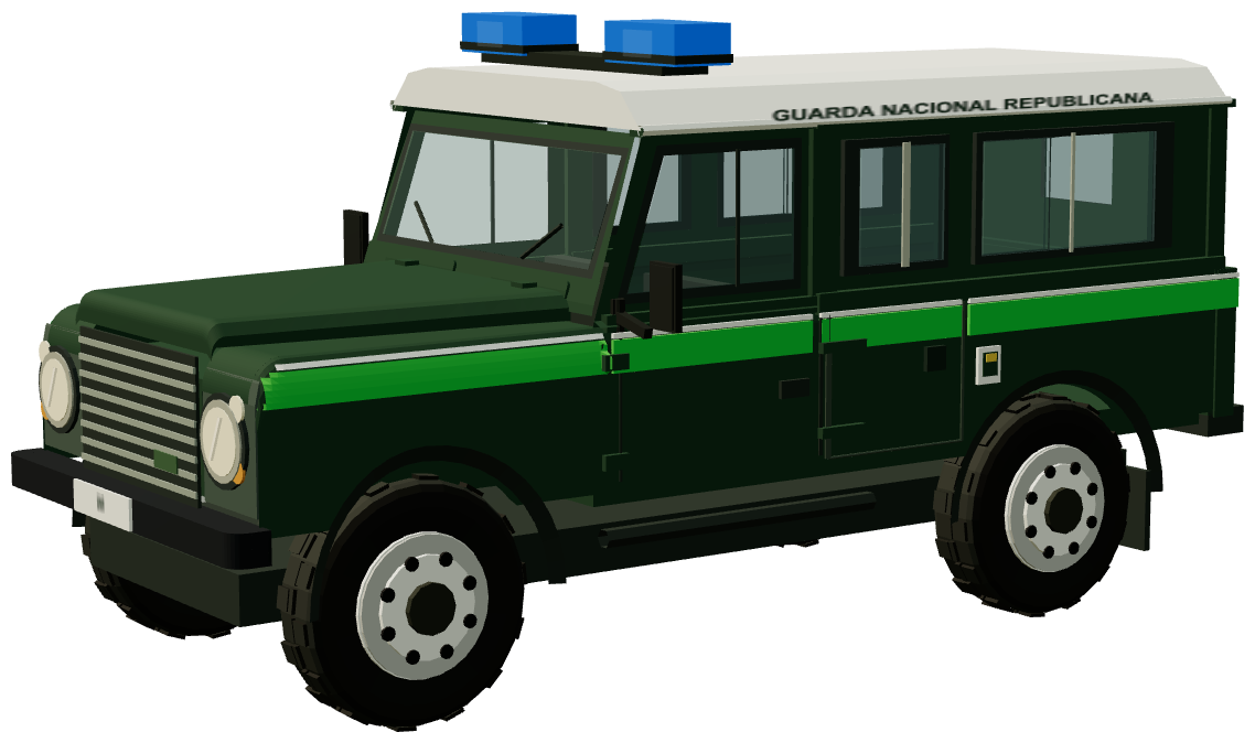 GNR Defender 110 Patrulha — three-quarter view, registry 3D render