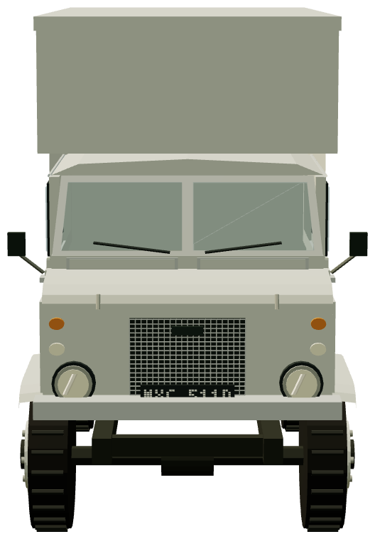 GPO Cabling Test Van — front view, registry 3D render