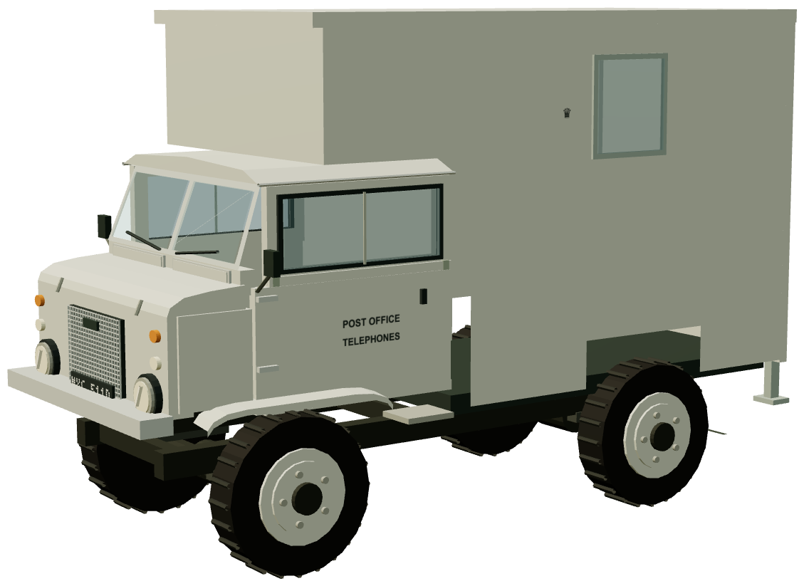 GPO Cabling Test Van — three-quarter view, registry 3D render