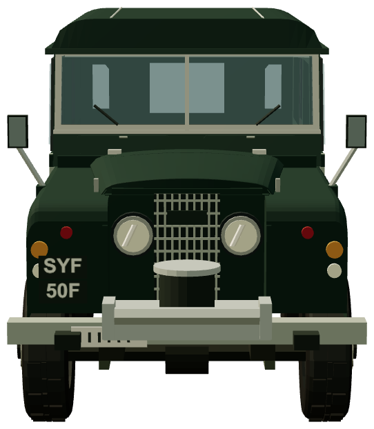 GPO Station Wagon Type 3 — front view, registry 3D render