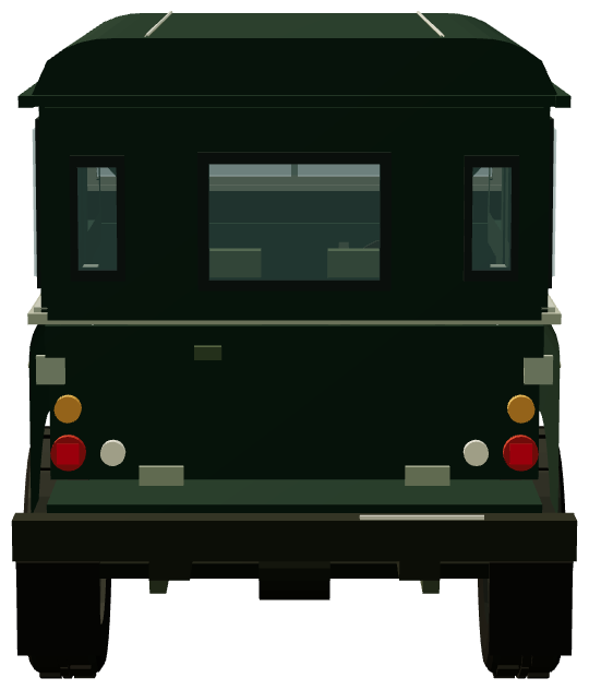 GPO Station Wagon Type 3 — rear view, registry 3D render