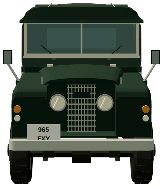GPO USi Burtonwood Tail-Lift Pickup — front view, registry 3D render