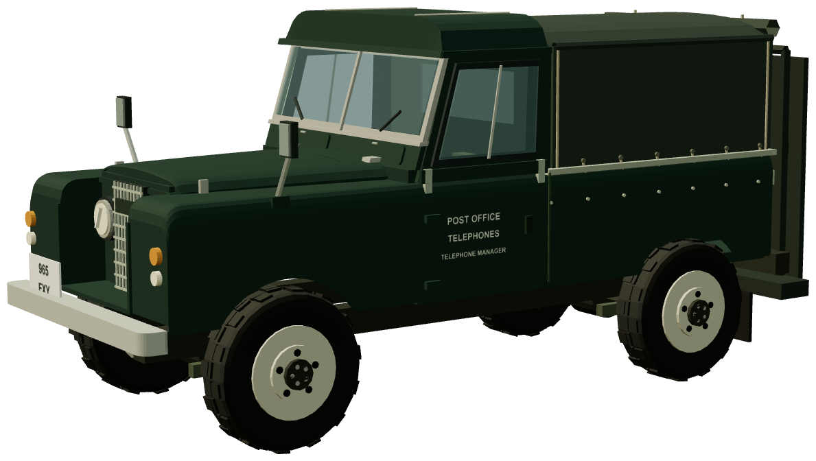 GPO USi Burtonwood Tail-Lift Pickup — three-quarter view, registry 3D render