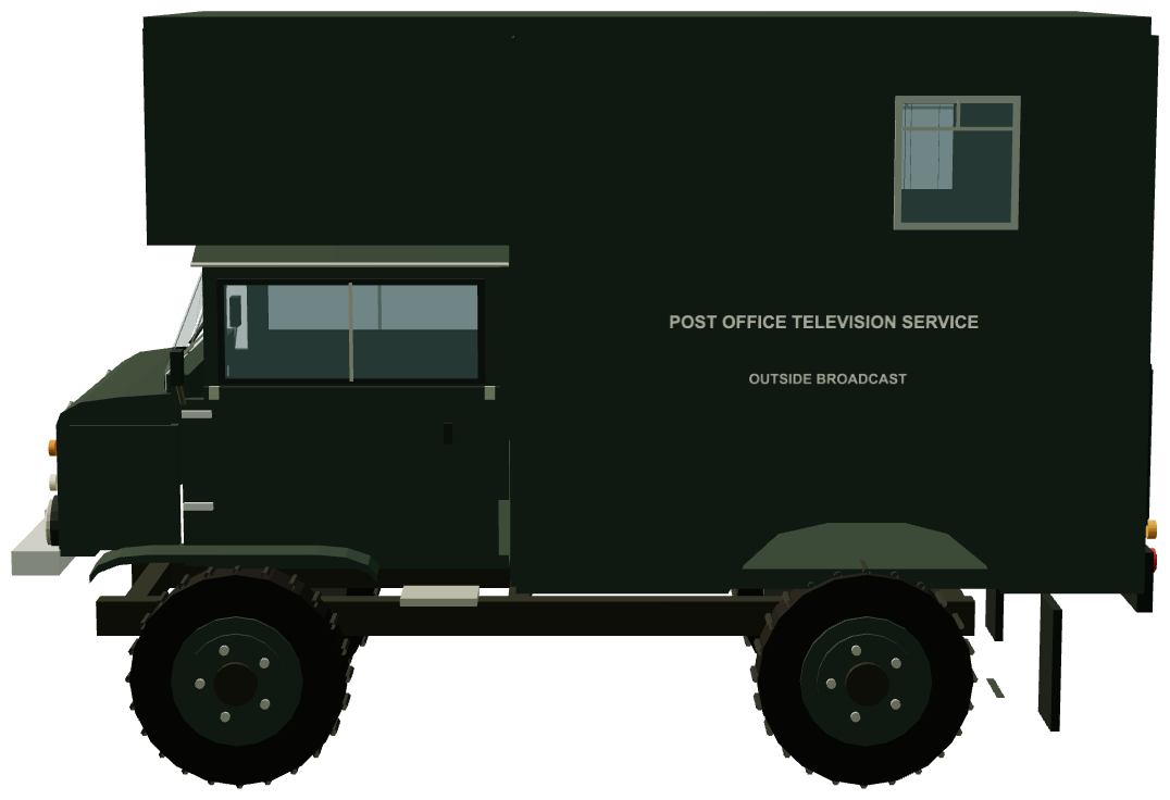 GPO Yeading TV Outside Broadcast — side view, registry 3D render