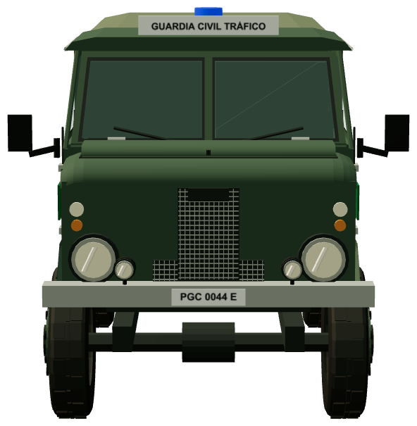 Guardia Civil Santana 1300 Forward Control — front view, registry 3D render