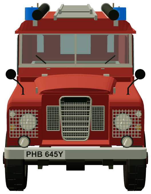 Gwent Series III Fire Appliance — front view, registry 3D render
