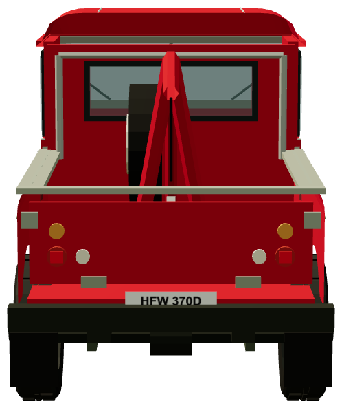 Harvey Frost Series IIA 109 Recovery Truck — rear view, registry 3D render