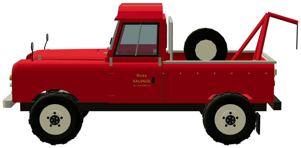 Harvey Frost Series IIA 109 Recovery Truck — side view, registry 3D render