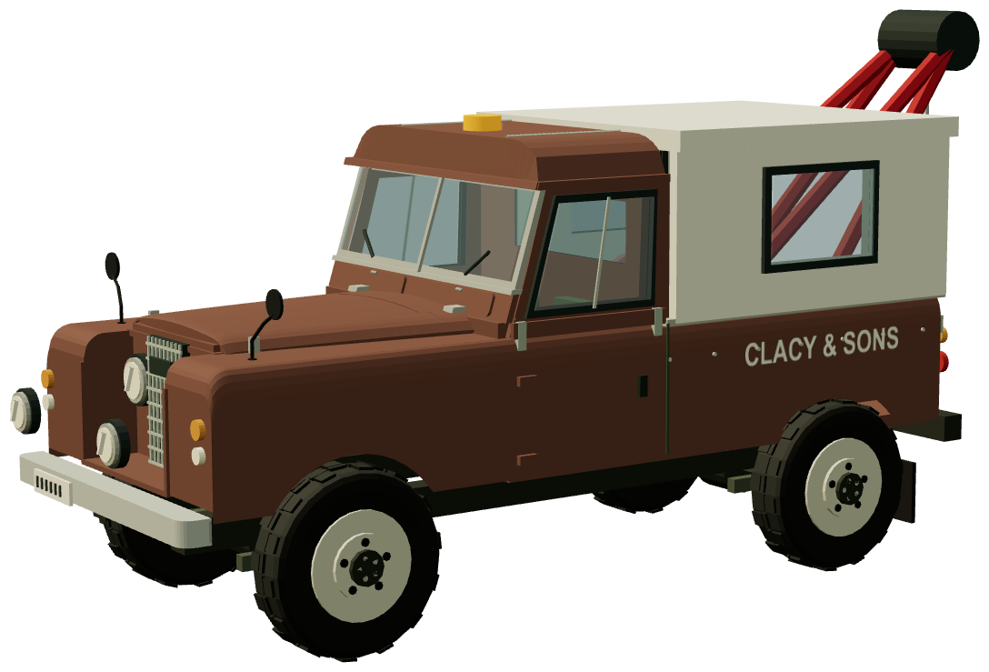 Harvey Frost recovery Land Rover — three-quarter view, registry 3D render