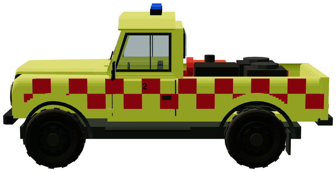 Helicopter and Aviation Services Fire Defender — side view, registry 3D render