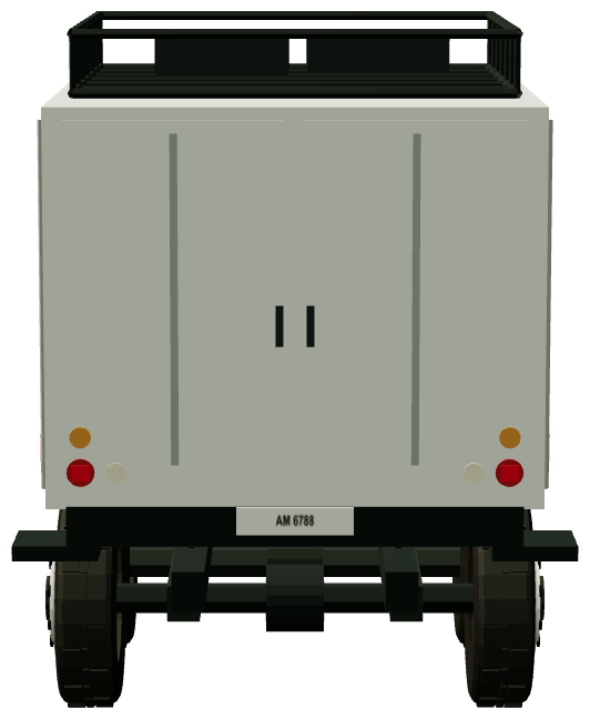HKPF EOD Defender 130 6×6 — rear view, registry 3D render