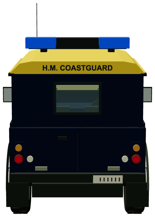 HM Coast Guard 90 — rear view, registry 3D render