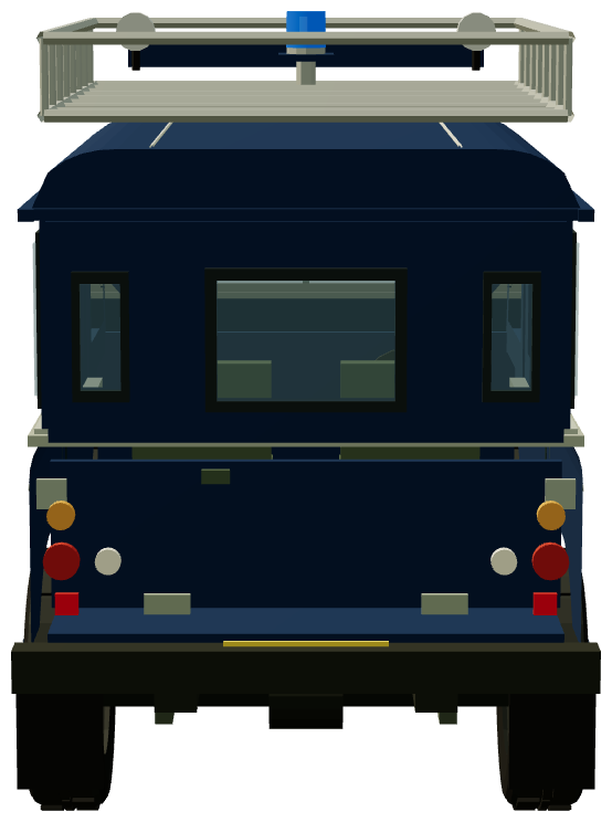 HM Coastguard Fleetwood Series III 88 — rear view, registry 3D render