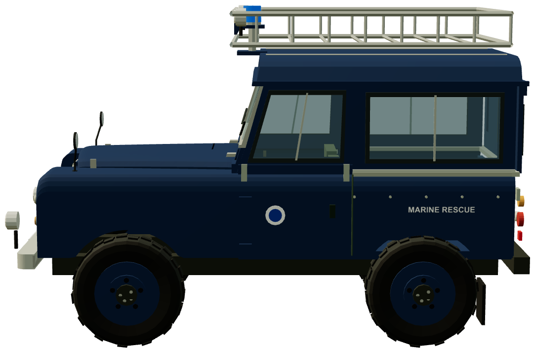 HM Coastguard Fleetwood Series III 88 — side view, registry 3D render