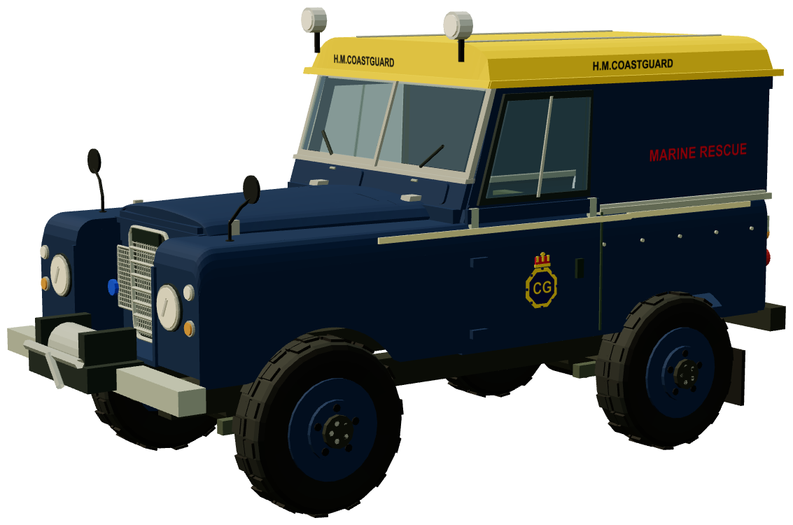HM Coastguard Series III 88 Hard Top — three-quarter view, registry 3D render