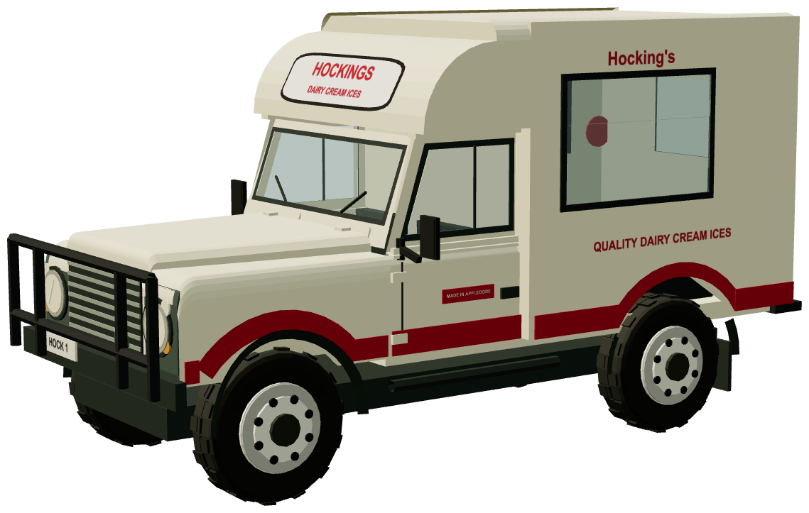 Hockings Dairy Cream Ices Defender — three-quarter view, registry 3D render