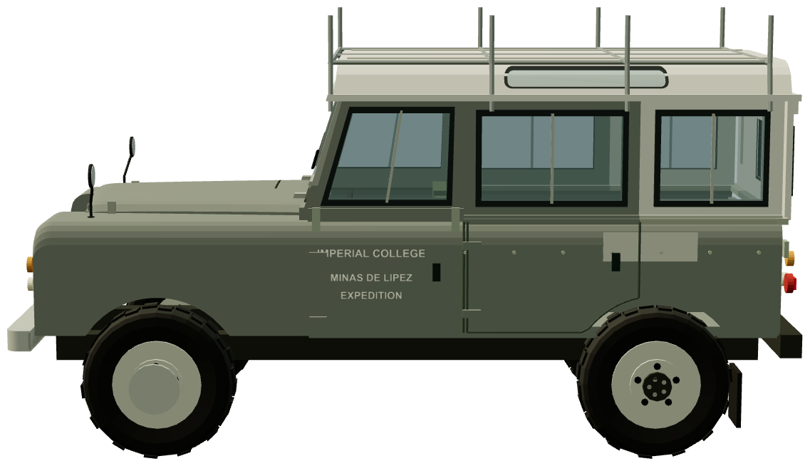 Imperial College Minas de Lípez — Series II 109 — side view, registry 3D render