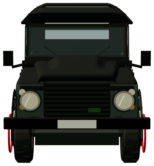 Kahn Flying Huntsman 110 6×6 — front view, registry 3D render