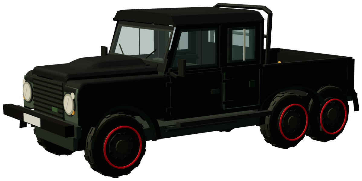 Kahn Flying Huntsman 110 6×6 — three-quarter view, registry 3D render