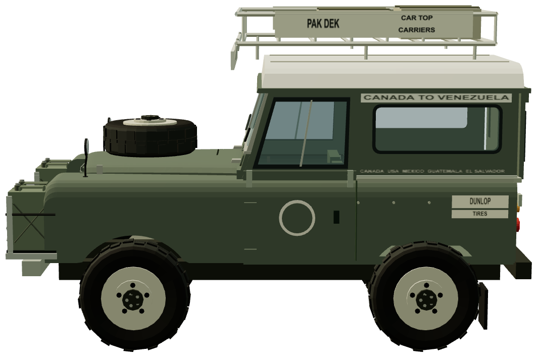 La Cucaracha Cariñosa — side view, registry 3D render