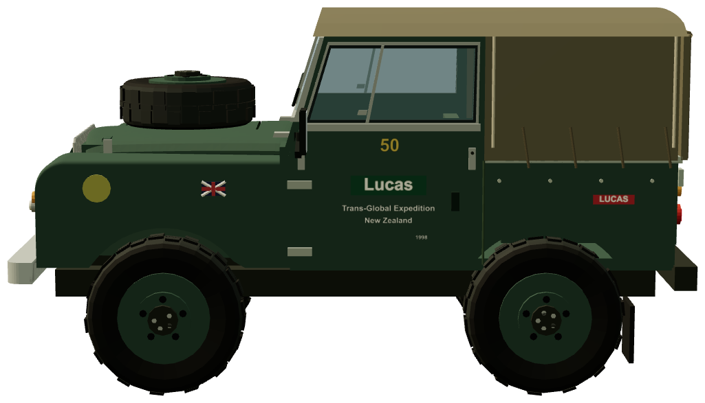 LAND48 — Lucas Trans-Global Expedition — side view, registry 3D render