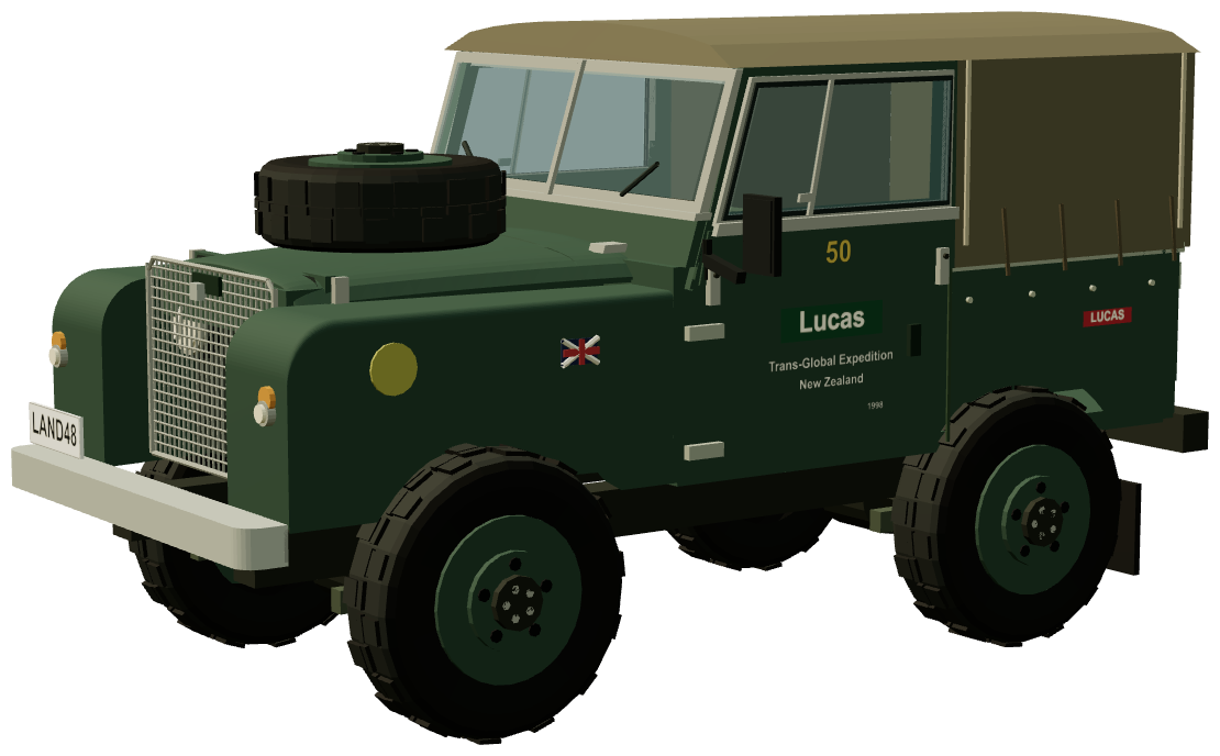 LAND48 — Lucas Trans-Global Expedition — three-quarter view, registry 3D render