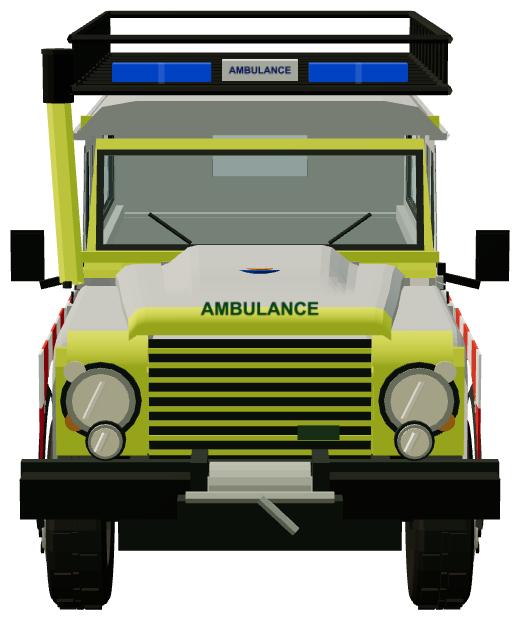 Langdale and Ambleside MRT Defender — front view, registry 3D render