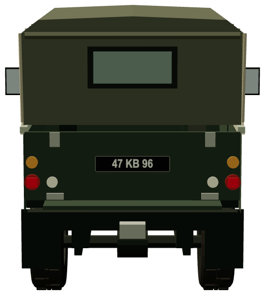 Half Ton Lightweight — rear view, registry 3D render