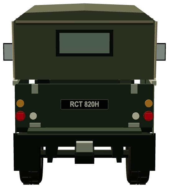 Series IIA Lightweight — rear view, registry 3D render