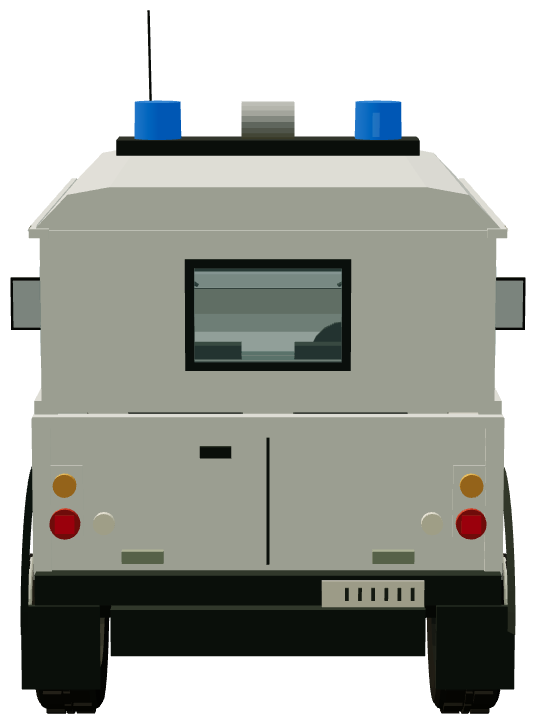 Livigno Polizia Locale 90 — rear view, registry 3D render