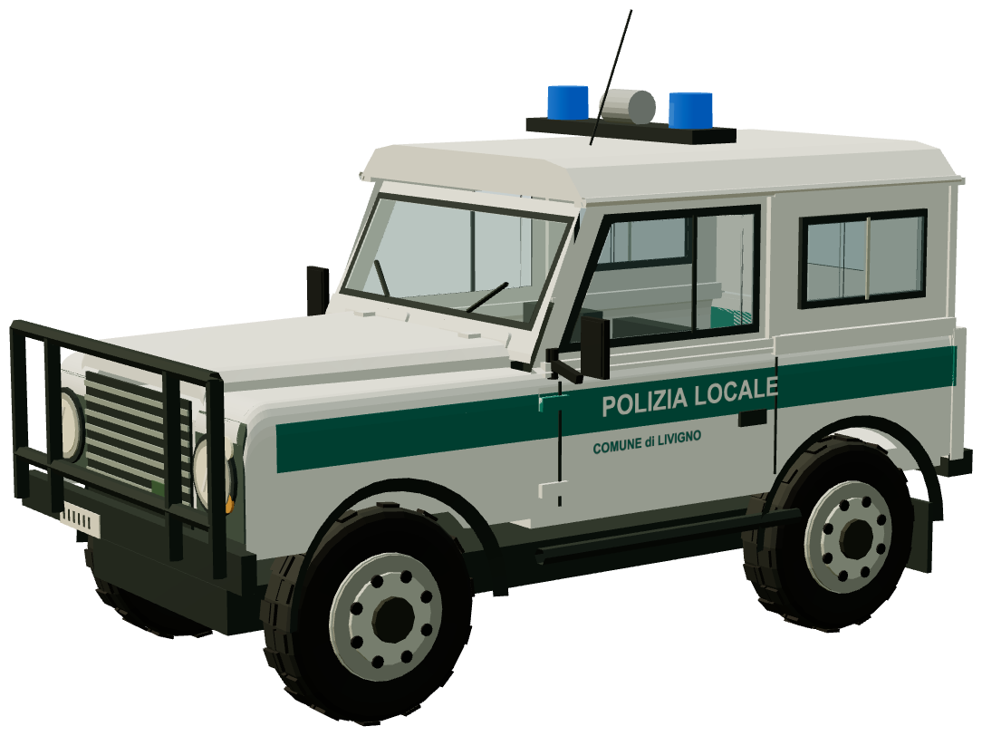 Livigno Polizia Locale 90 — three-quarter view, registry 3D render