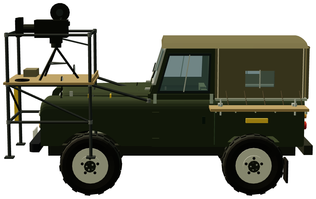 The Living Daylights Army Series III — side view, registry 3D render
