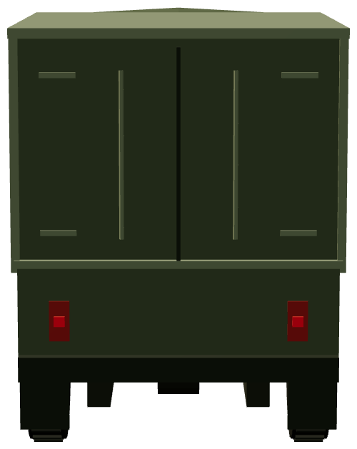 Land Rover Llama — rear view, registry 3D render