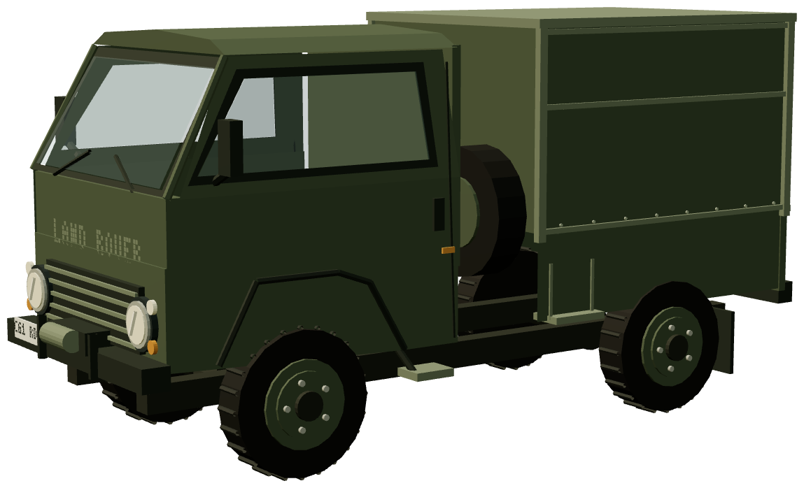 Land Rover Llama — three-quarter view, registry 3D render
