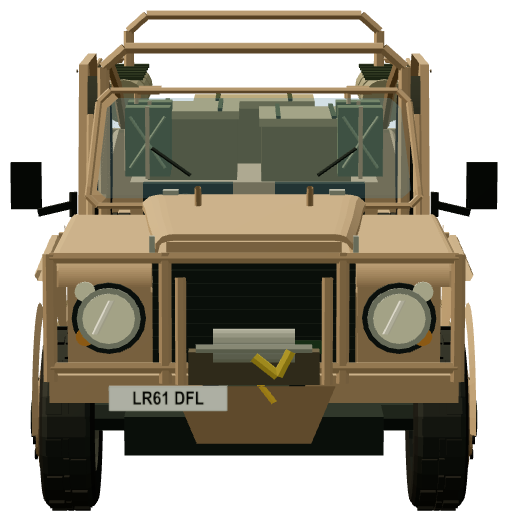 LRPV 6×6 — front view, registry 3D render
