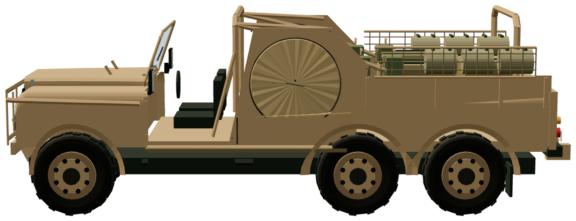 LRPV 6×6 — side view, registry 3D render
