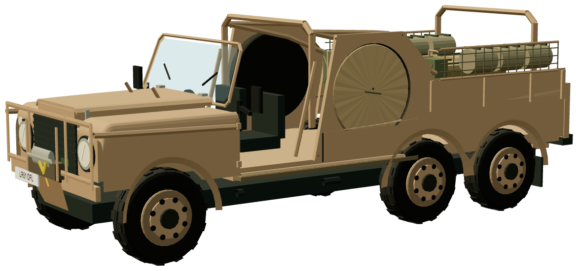 LRPV 6×6 — three-quarter view, registry 3D render