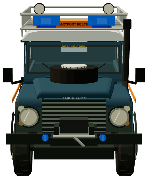 Maryport Inshore Rescue Defender 110 — front view, registry 3D render