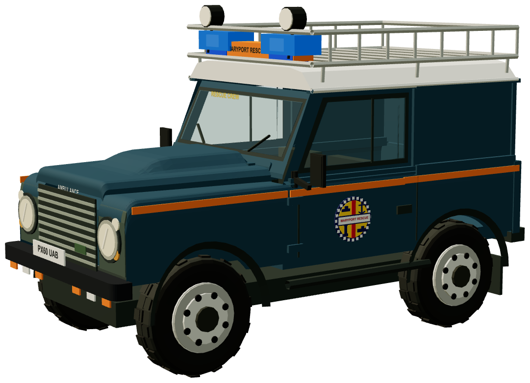Maryport Inshore Rescue Defender 90 — three-quarter view, registry 3D render